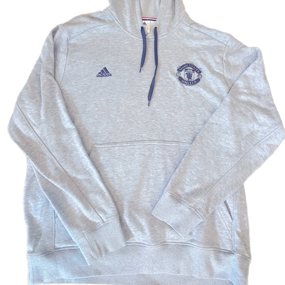 Men's Adidas gray Manchester United SSP pullover Hoodie